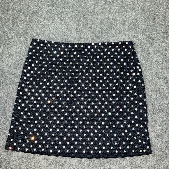 Diane von Furstenberg Skirt Womens Size 4 Navy Pencil Skirt - Picture 1 of 14